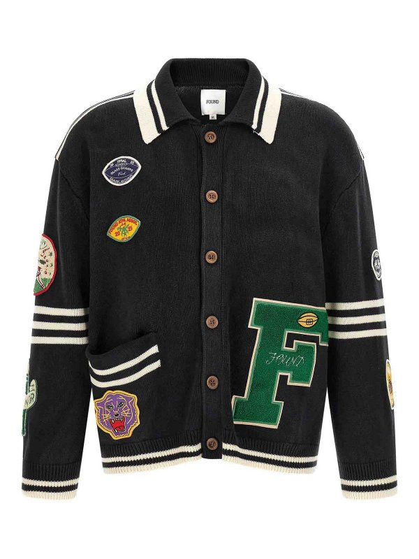 FOUND: cardigans - Fin Varsity Cardigan