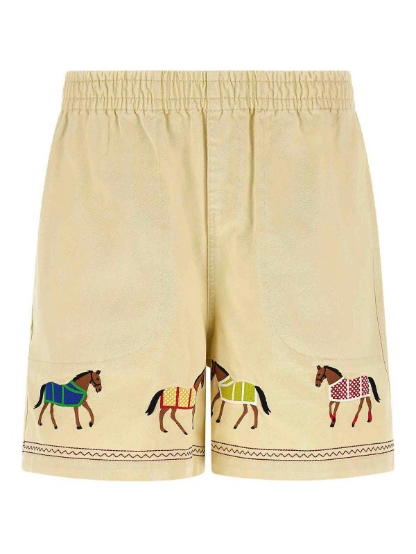 FOUND: Trousers Shorts - Horse Bermuda Shorts