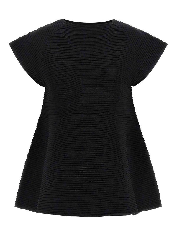 ISSEY MIYAKE: ショートドレス - ショートドレス - 黒