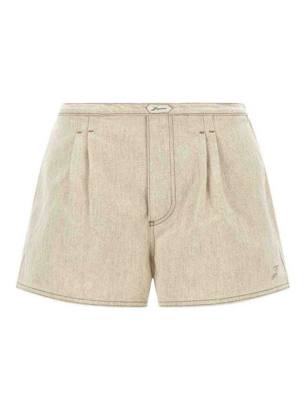 JACQUEMUS: Hosen Shorts - Shorts - Beige
