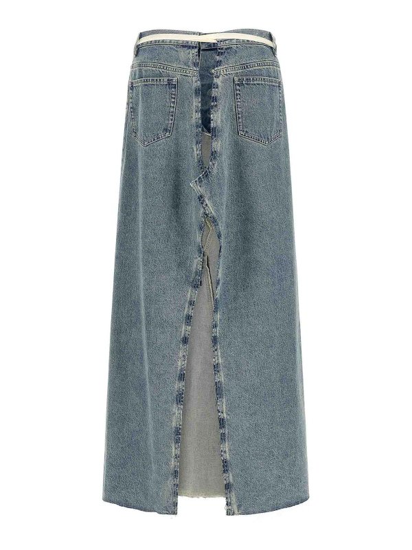 Maison Margiela: ニーレングススカート＆ミディ丈 online - 膝丈/ミディスカート - ライトブルー