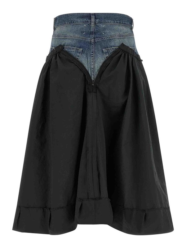 Maison Margiela: Knee length skirts & Midi online - Denim Insert Skirt