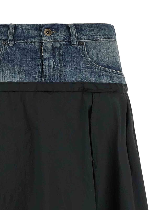 The Best Shops Maison Margiela: Knee length skirts & Midi - Denim Insert Skirt