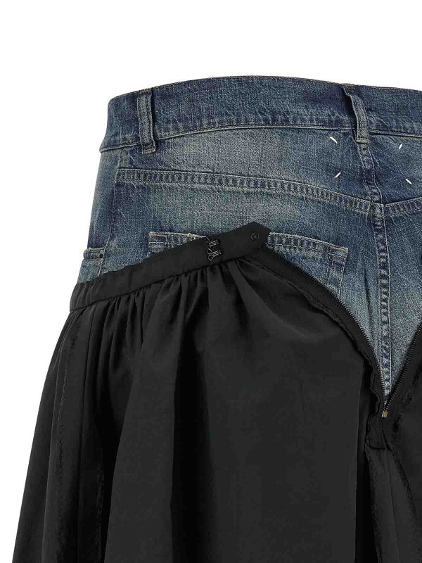 Denim Insert Skirt shop online: Maison Margiela