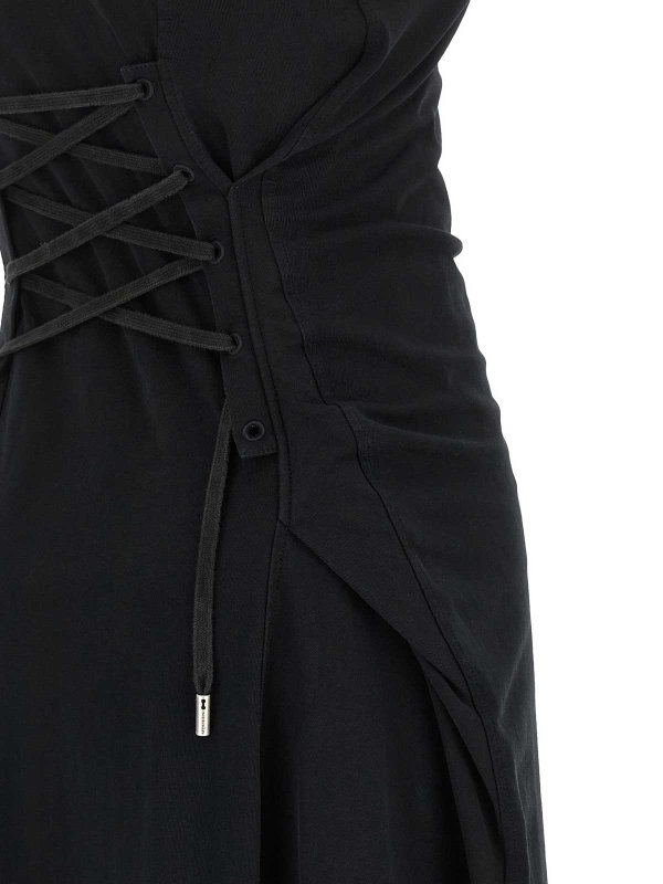 膝丈ドレス - 黒 shop online: ALEXANDER MCQUEEN