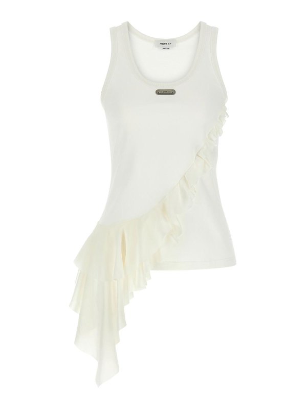 ALEXANDER MCQUEEN: Tops und Tank Tops - Top - Weiß