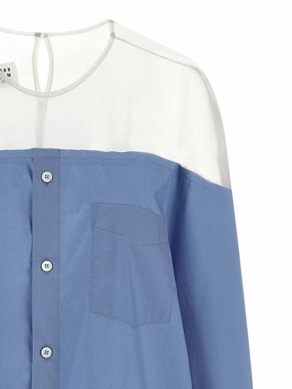 The Best Shops MM6 MAISON MARGIELA: シャツ - シャツ - ライトブルー
