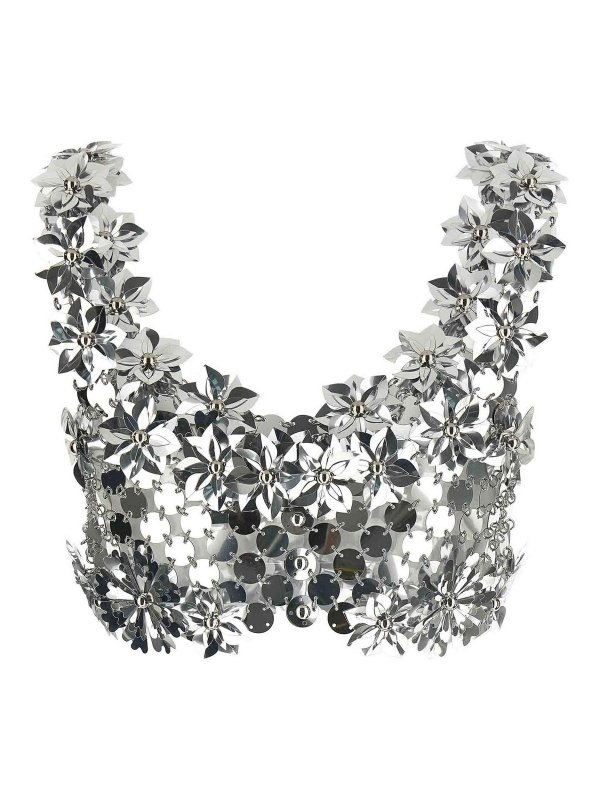 RABANNE: Tops y camisetas sin mangas online - Top - Plata