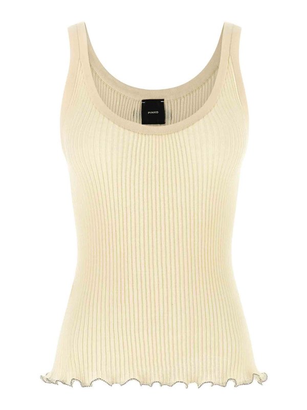 Pinko: Tops und Tank Tops - Top - Beige