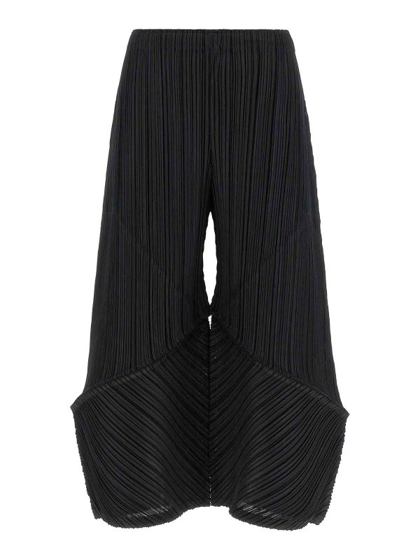 PLEATS PLEASE ISSEY MIYAKE: カジュアルトラウザー - カジュアルパンツ - 黒