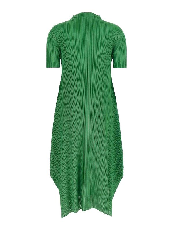 PLEATS PLEASE ISSEY MIYAKE: ニーレングスドレス online - 膝丈ドレス - 緑