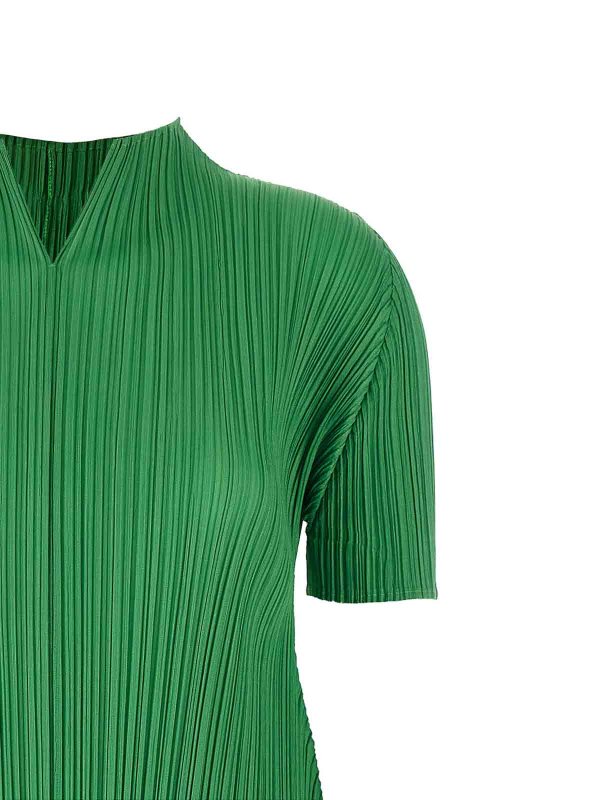 The Best Shops PLEATS PLEASE ISSEY MIYAKE: ニーレングスドレス - 膝丈ドレス - 緑