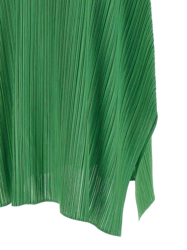 膝丈ドレス - 緑 shop online: PLEATS PLEASE ISSEY MIYAKE