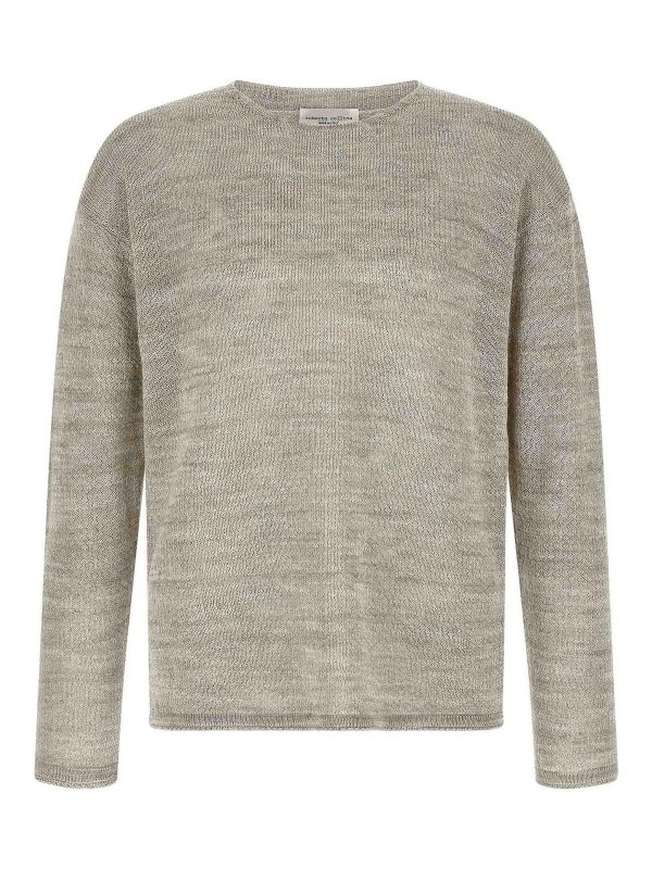 ROBERTO COLLINA: Pull col rond - Pull Col Rond - Gris