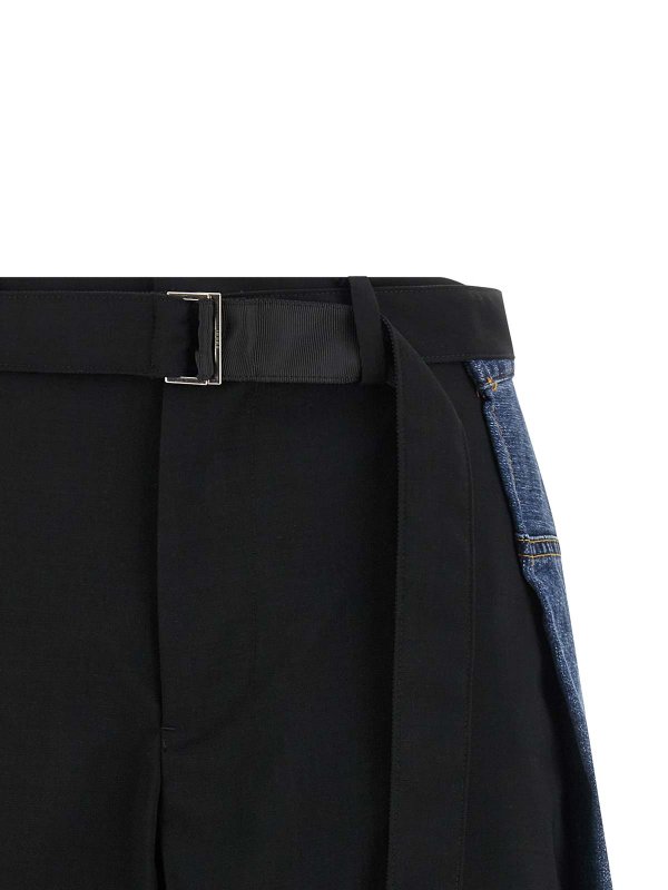 The Best Shops Sacai: Trousers Shorts - Wool Insert Shorts
