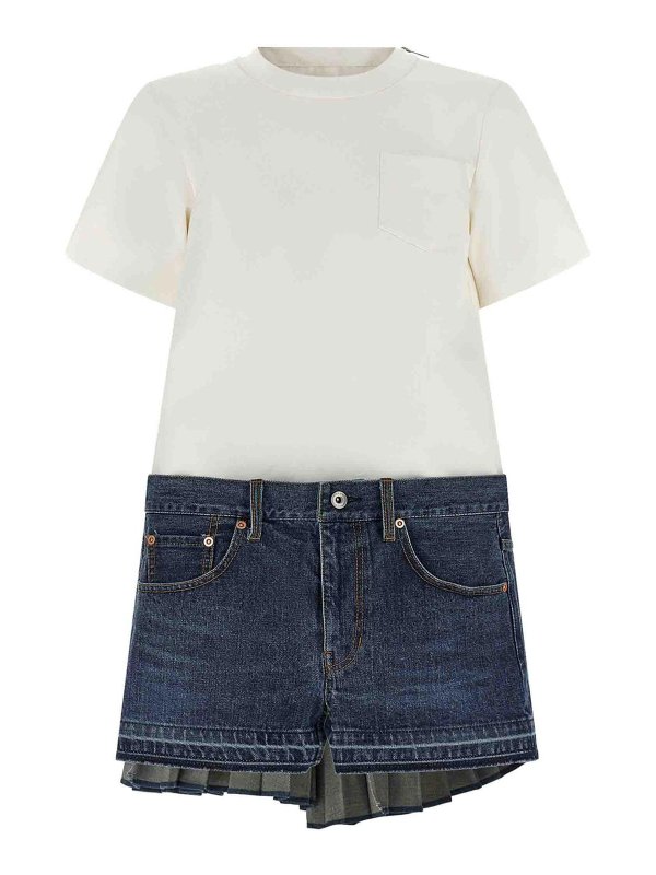 Sacai: Suéteres con cuello pico - Suéter Cuello Redondo - Multicolor