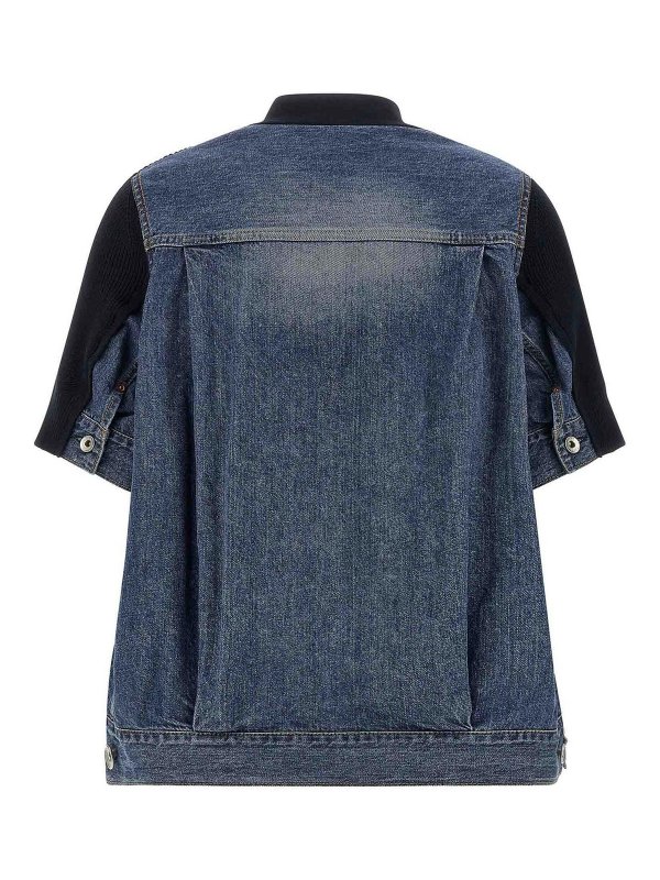 Sacai: Cardigans online - Cardigan - Blau