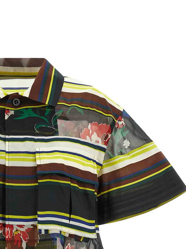 The Best Shops Sacai: shirts - Pattern Mix Shirt