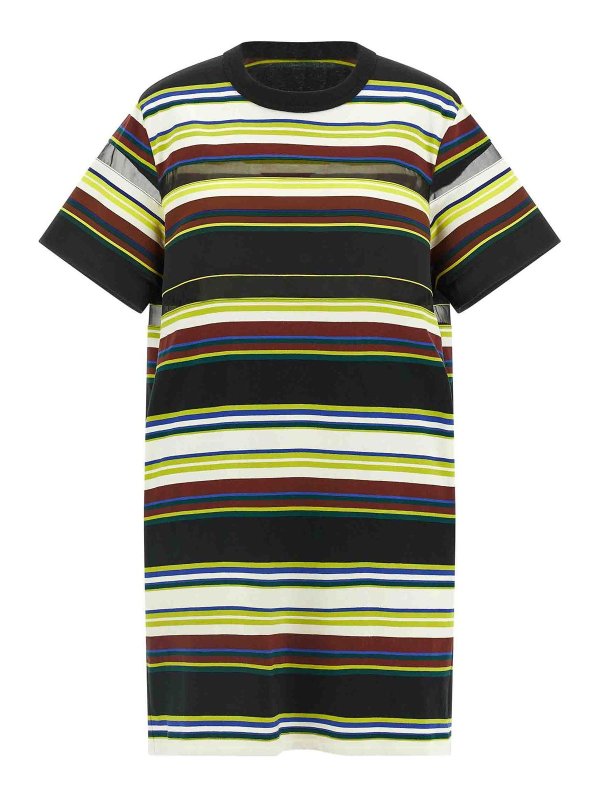 Sacai: ニーレングスドレス - 膝丈ドレス - マルチカラー