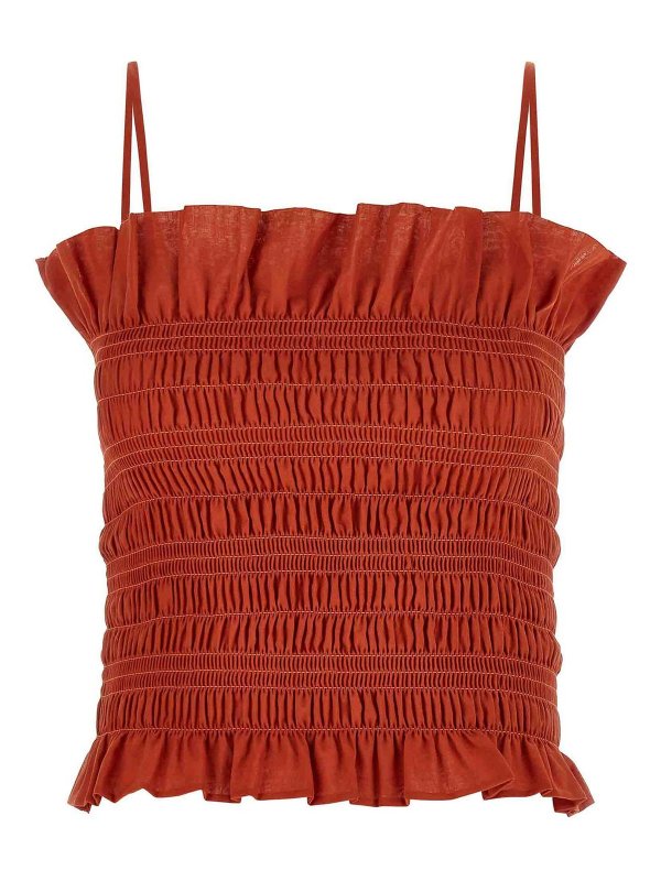 THE ANDAMANE: Tops y camisetas sin mangas - Top - Rojo
