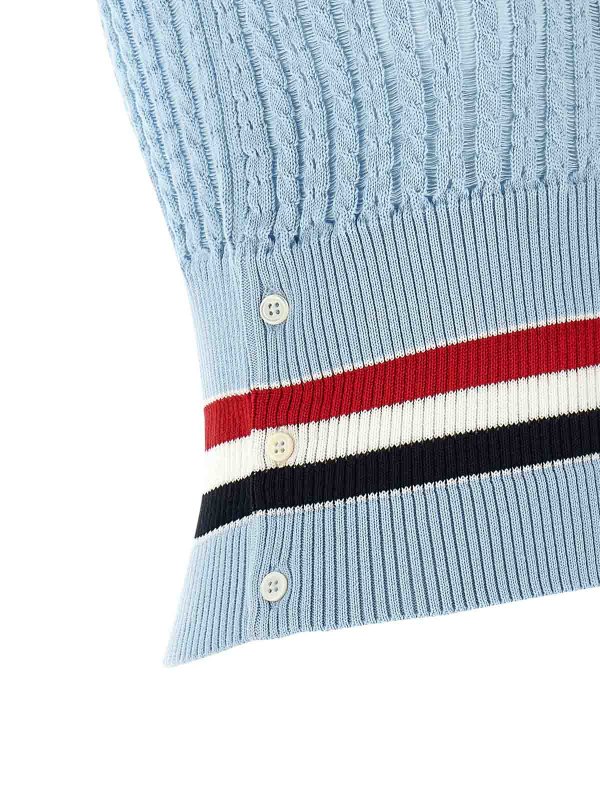 Gilet - Bleu Clair shop online: THOM BROWNE