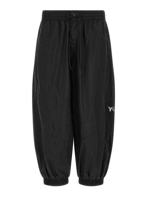 Y-3: tracksuit bottoms - Rough-Edged Joggers