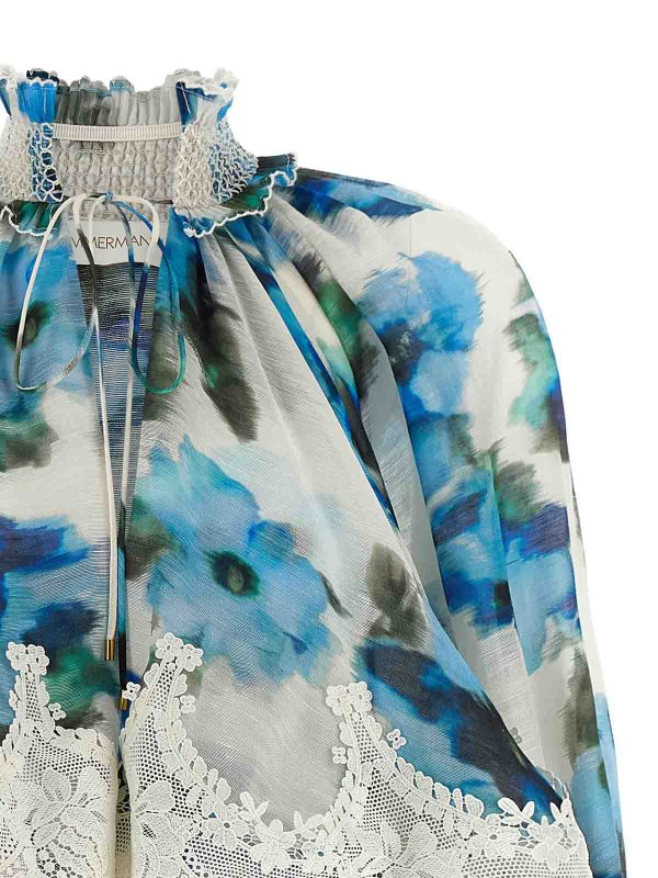 The Best Shops ZIMMERMANN: Knielange Kleider - Knielanges Kleid - Blau