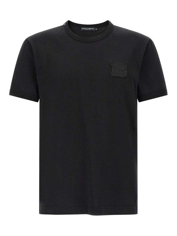 DOLCE & GABBANA: Tシャツ - Tシャツ - 黒