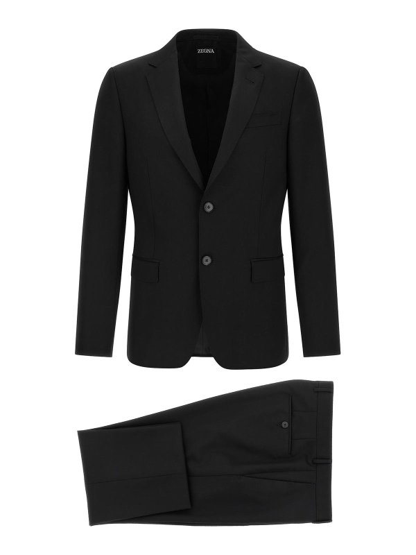 Zegna 膝丈ドレス - 黒 - ブラック|317702A3281CGA001