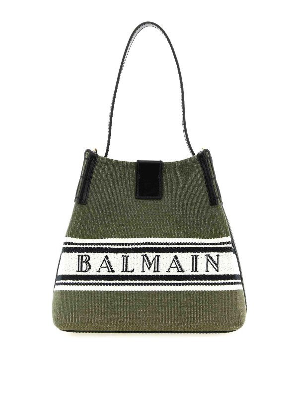 Balmain: Bucket-bags - Bucket-Bag - Grün