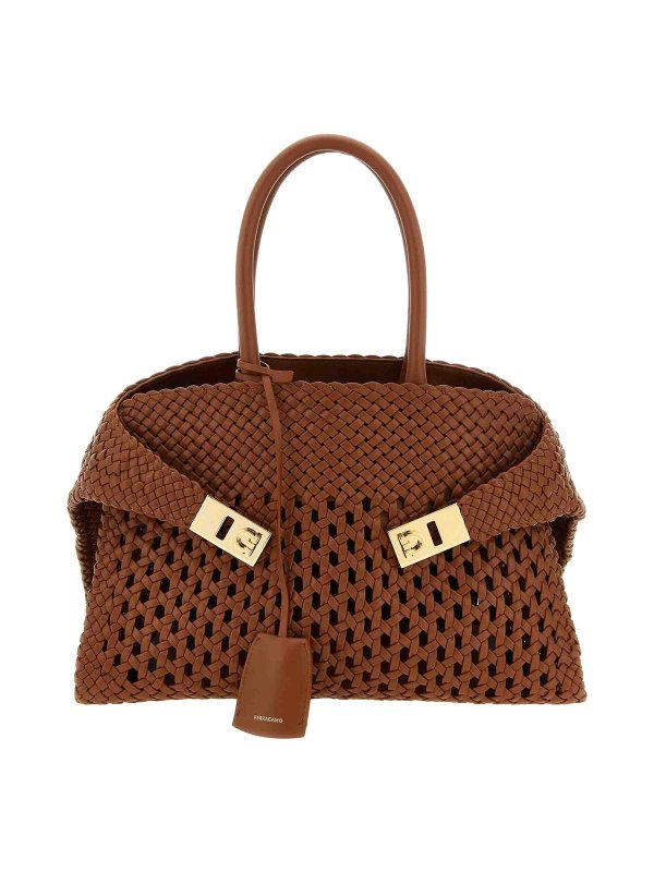 SALVATORE FERRAGAMO: トートバッグ - トートバッグ - ブラウン