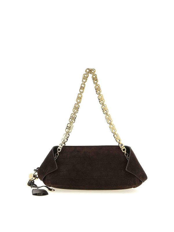 SALVATORE FERRAGAMO: ショルダーバッグ - ショルダーバッグ - ブラウン