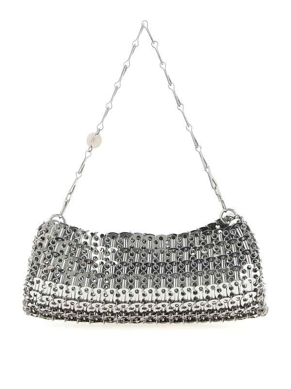 RABANNE: Clutch - Pochette - Argent