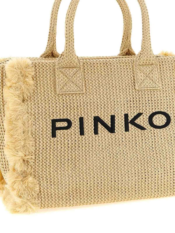 The Best Shops Pinko: Sacs à main - Sac Cabas - Beige