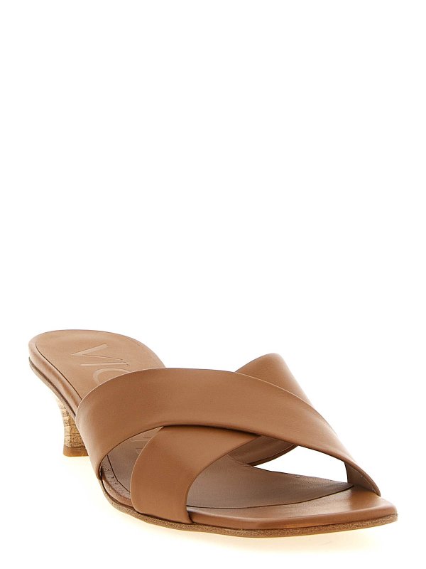 VICINI: mules shoes online - Leather Mules