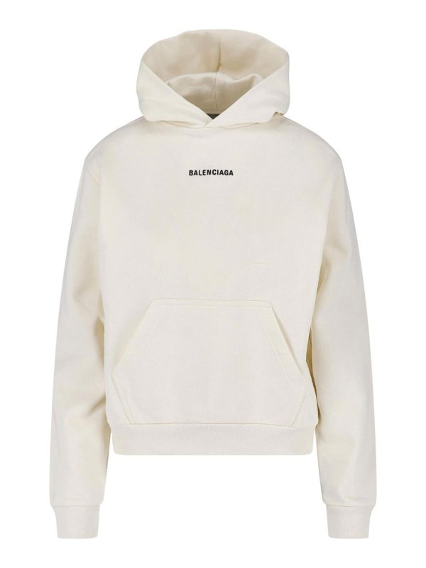 BALENCIAGA: Sweatshirts und Pullover - Sweatshirt - Weiß