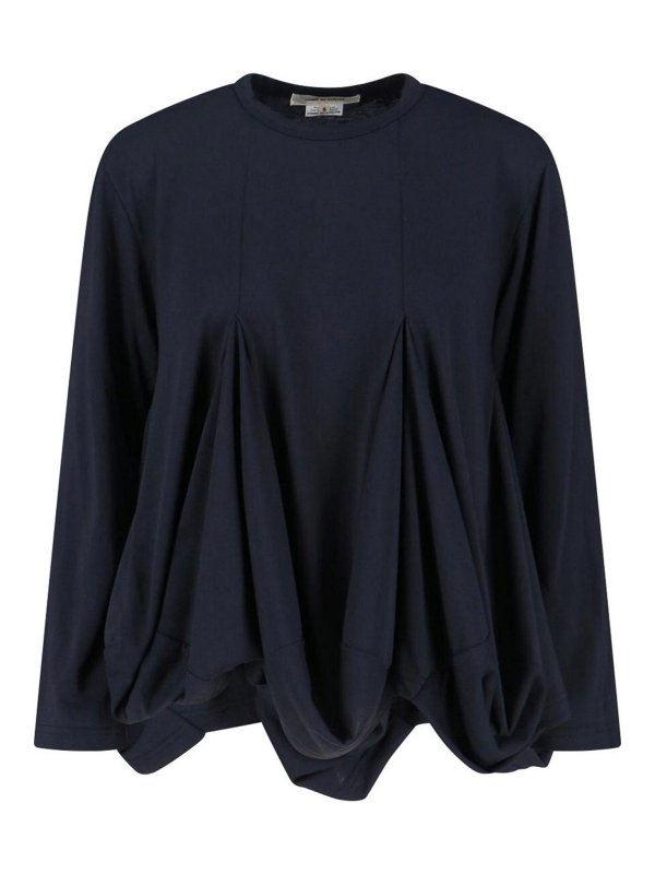 COMME DES GARCONS: crew necks - Pleated sweater