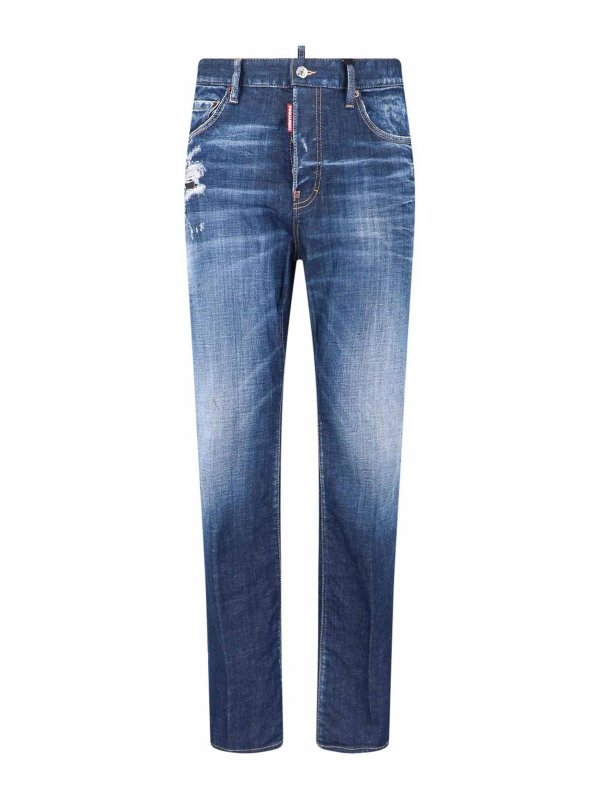 DSQUARED2: Jeans Rectos - Vaqueros Rectos - Azul