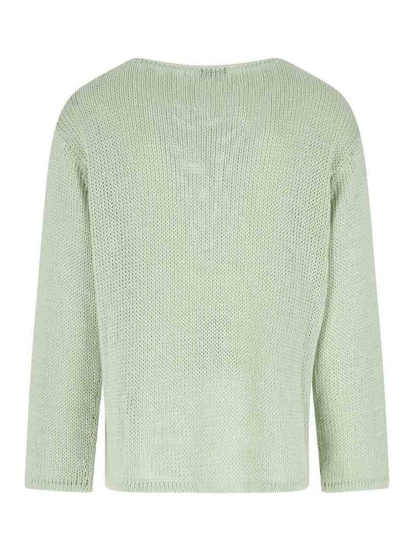 GIORGIO ARMANI: Strickpullover mit Rundhalsausschnitt online - Rundhalspullover - Grün