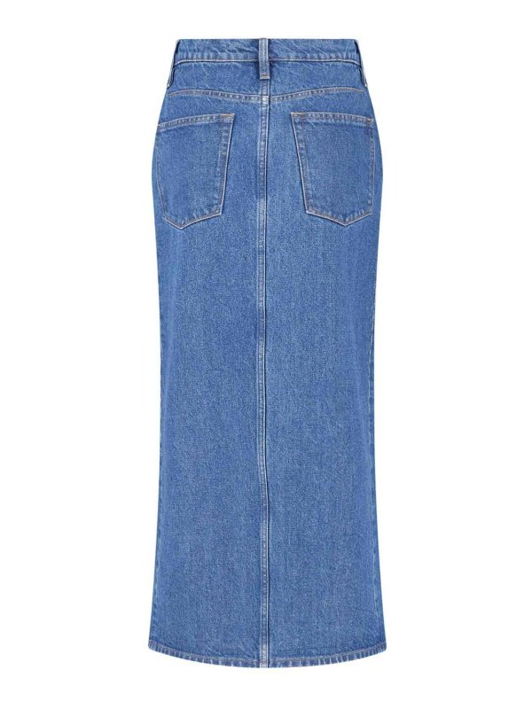 JIL SANDER: Faldas media pierna y semilargas online - Falda Semilarga - Azul