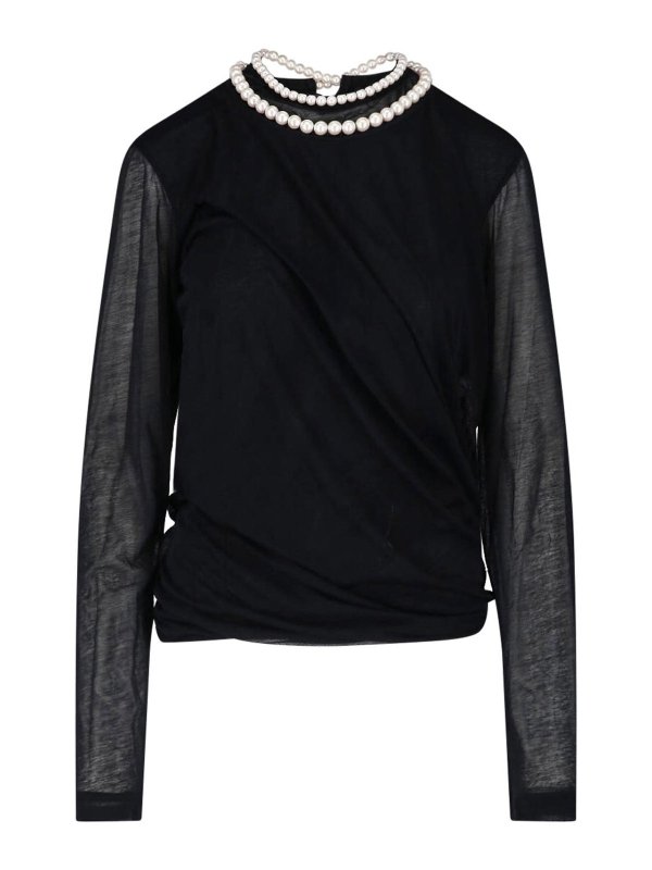 JUNYA WATANABE: Pull col rond - Pull Col Rond - Noir