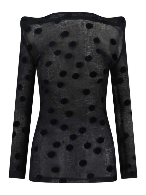 JUNYA WATANABE: Strickpullover mit Rundhalsausschnitt - Rundhalspullover - Schwarz