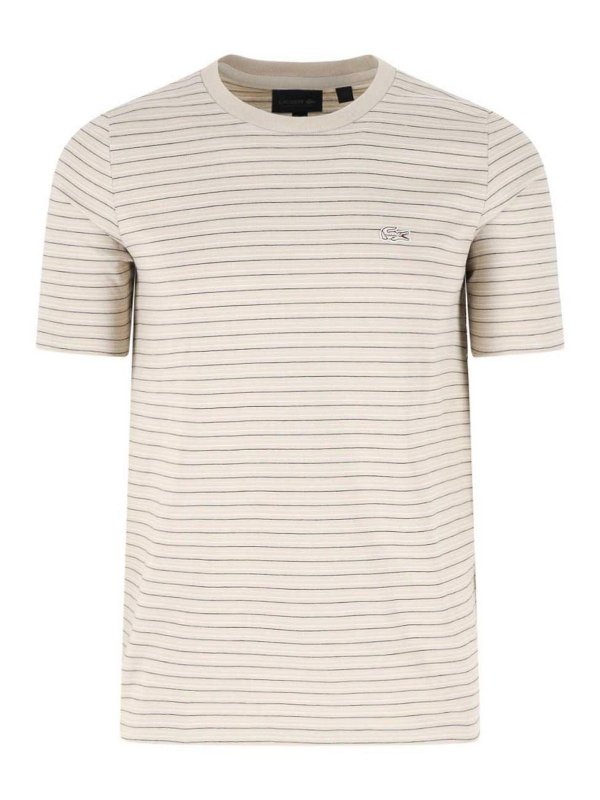 LACOSTE: T-shirts - T-Shirt - Beige