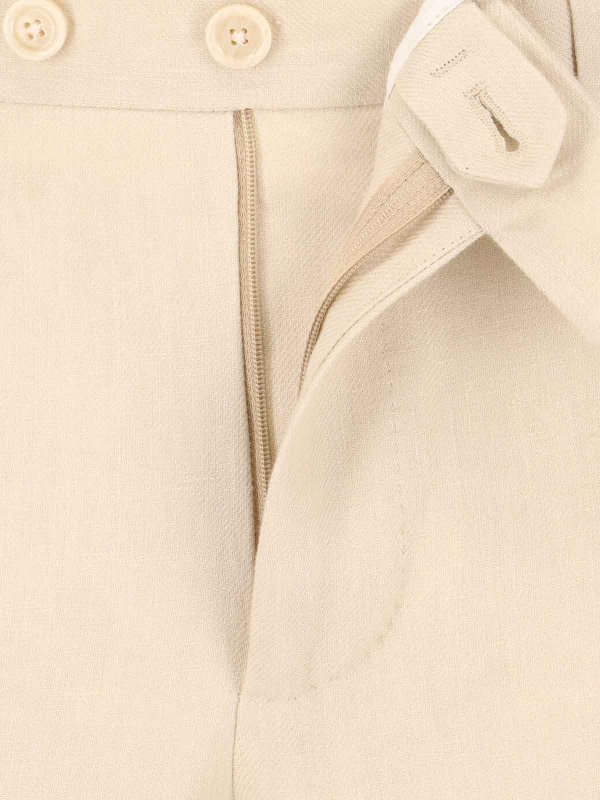 Double-breasted linen suit shop online: LARDINI