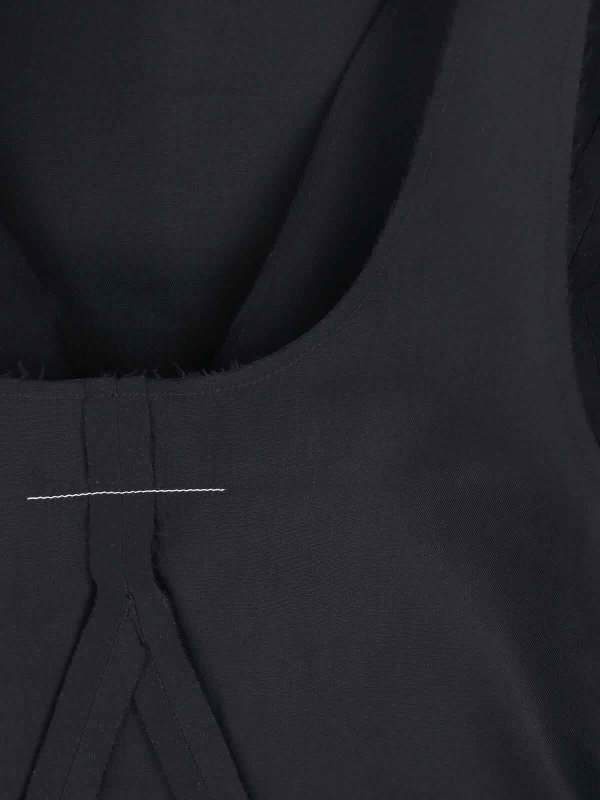 膝丈ドレス - 黒 shop online: MM6 MAISON MARGIELA