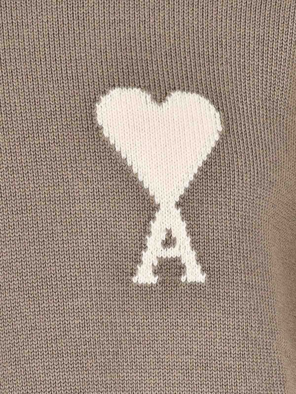 The Best Shops AMI PARIS: Suéteres con cuello pico - Suéter Cuello Redondo - Beis