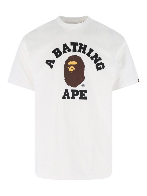 BAPE: T-shirts - T-Shirt - Weiß