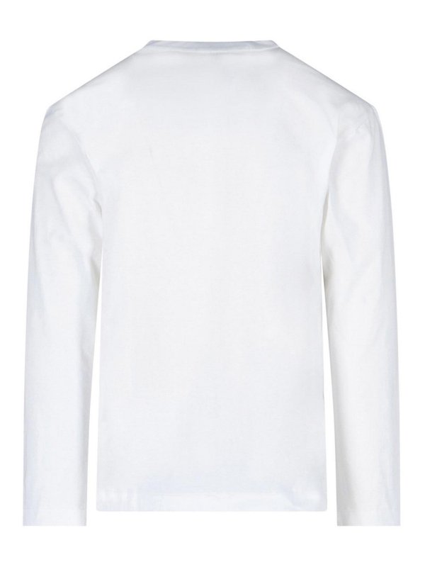 Comme des Garçons Play: Strickpullover mit Rundhalsausschnitt online - Rundhalspullover - Weiß