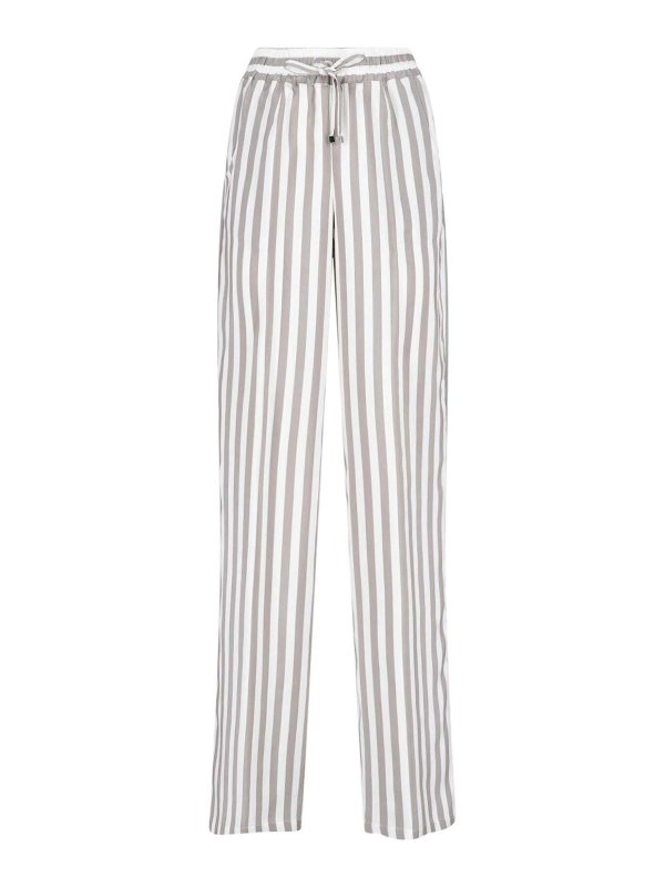 KITON: pantaloni casual - Pantaloni ampi in seta
