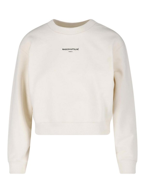 MAISON KITSUNÉ: Sweatshirts und Pullover - Sweatshirt - Weiß